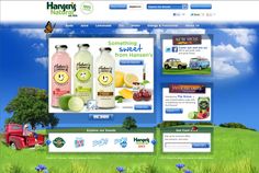 an image of a website page with food and drinks on the front, and in the back