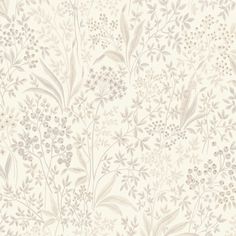 an image of a wallpaper with flowers and leaves on the side, in white