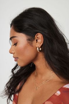 These hoops are an essential and will automatically make you feel more put together. We're obsessing over these! Features - Set of 3 pairs - Textured - Bullet backing - Metal costume jewelry - Imported Fall Shopping, Put Together, Costume Jewelry, Make You Feel, Diamond Earrings, Jewelry Accessories, Hoop Earrings, Texture, Yellow