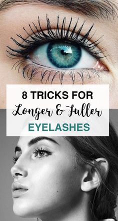 These are the best tips and tricks to longer and fuller eyelashes! Fuller Eyelashes, Full Eyelashes, Makeup Tricks, Eye Makeup Tips, Longer Eyelashes, Eye Lashes, Long Lashes, Skin Care Regimen