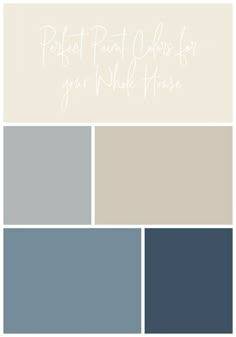 different shades of gray and white with the words perfect paint colors for your next house