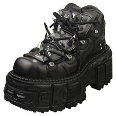 ad eBay - Find many great new & used options and get the best deals for New Rock M-106g-c1 Unisex Black Fashion Boots - 9.5 US at the best online prices at eBay! Free shipping for many products! New Rock Shoes Black, New Rocks Shoes, Black Metal Fashion, New Rock Shoes, New Rocks, Shoes Wishlist, New Rock Boots, Punk Clothing, Shoe Wishlist