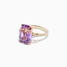 Effy 14K Yellow Gold Ametrine and Diamond Ring Gem Diamonds, Effy Jewelry, Yellow Stone, Colored Gems, Jewelry Stand, Pendant Rings, Precious Gems, Jewelry Trends, Gold Yellow