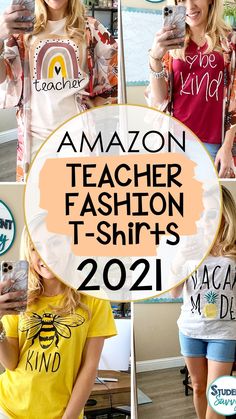 Teacher Tshirt Outfit, Fall Fashion Teacher, Trend Hairstyles, Teacher T Shirts, Teacher Fashion