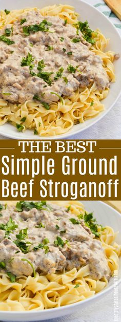 the best simple ground beef stroganoni recipe