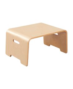 a wooden step stool with no legs