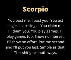 a poem that reads scorpion you post me, i post you you act single