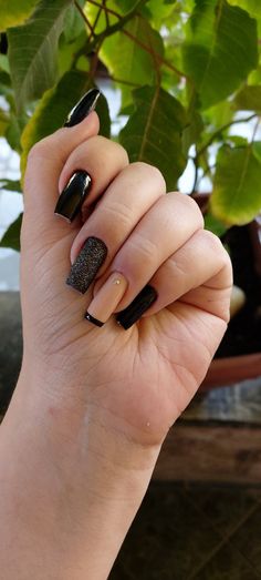 Coffin Nails Ombre, Black Acrylic Nails, Gel Nail Art Designs, Square Nail Designs, Diy Acrylic Nails, Classy Acrylic Nails, Classic Nails, Instagram Nails, Nails Desing