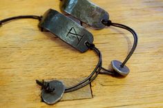 Hand Forged Rune Bracelet /Forged Steel Bracelet Electronic Products, Handmade Gifts