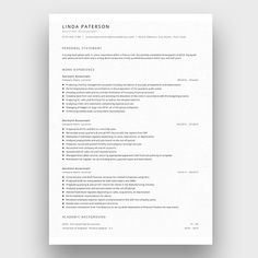 a professional resume template with no experience on the cover letter and it's references