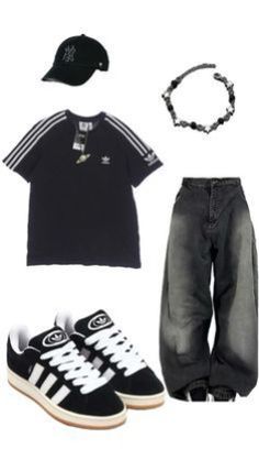 Ropa Y2k Hombre, Y2k For Men, Black Jeans Outfit Mens, Estilo Drip, Relatable Illustrations, Y2k Outfits Men, Cool Outfit Ideas, Black Outfit Men