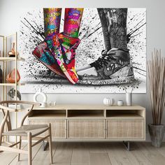 Air Jordan Shoes Graffiti Art, Nike Shoe Picture, Colorful Sneakers, Shoes Wall Art Welcome! In our store, you'll find specially curated rolled posters and canvas prints to add a splash of color to your walls. Each piece is thoughtfully selected, carrying the power of art and creativity to enhance the aesthetic of your living spaces. 🖼️ Superior Quality and Vibrancy: Every item undergoes high-quality printing, bringing images to life with high resolution, vibrant colors, and intricate details, Nike Mural, Shoes Graffiti, Shoe Wall Art, Shoes Wall, Sneaker Posters, Shoe Wall, Colorful Sneakers, Nike Shoe, Graffiti Artwork