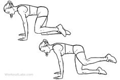 two women doing push ups with their hands in the air