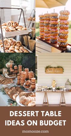 dessert table ideas on a budget Sweets Tables Ideas, Party Dessert Table Ideas Display, Dessert Table Ideas Sweet 16, Rustic Wedding Snack Table, Snack Buffet Table, Wedding Dessert Ideas Budget, Bbq Dessert Table Ideas, Dessert Table Ideas 40th Birthday, Dessert Display Ideas Diy