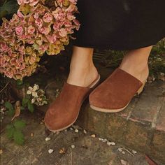 Sold Out Doen Anouk Clogs In Cognac Suede. Gorgeous Color For All Seasons! These Were Gently Worn Twice, And Are In Near-Perfect Condition. More Pics Coming Soon! Closed Toe Mules With Cork-bed Midsoles, Brown Suede Clogs With Rubber Sole, Suede Slip-on Mules With Wooden Heel, Brown Open Heel Mules For Fall, Brown Suede Clogs With Stacked Heel, Brown Suede Slip-on Clogs, Brown Suede Mules With Block Heel, Comfortable Brown Clogs With Flat Heel, Comfortable Brown Flat Heel Clogs