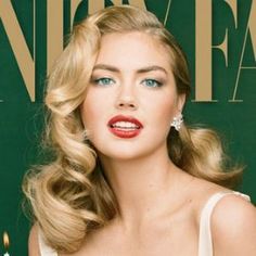 Kate Upton Hair, Vintage Makeup Vanities, Beige Blond, Retro Makeup, Braut Make-up, Kate Upton, Vintage Makeup