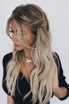 Half Up Half Down Hair Prom, Blond Balayage, Formal Hair, Fishtail Braid, Haircut Styles, Bridal Hairstyles, Penteado Cabelo Curto, Brown Blonde Hair, Fancy Hairstyles