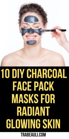 Homemade face pack for instant glow and fairness which will make you party ready instantly Charcoal Face Mask Diy, For Clear And Glowing Skin, Diy Charcoal, Charcoal Face Mask, Glowing Skin Mask, Face Pack