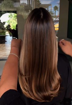 Long Hair Highlights, Long Brunette Hair, Honey Brown Hair, Brown Hair Inspo, Brunette Hair With Highlights, Gorgeous Hair Color, Brown Hair With Blonde Highlights, Highlights Brown Hair, Haircuts Straight Hair