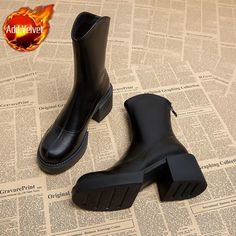 Shipping: Worldwide Express Shipping AvailableDelivery time: 7-15Days Fast ShippingReturns: Fast refund, 100% Money Back Guarantee. Warm Boots Women, Short Shoes, Soft Leather Boots, Very High Heels, Dr Shoes, Genuine Leather Boots, Warm Boots, Brown Heels, Black Chelsea Boots