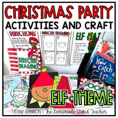 christmas party activities and craftivity for elf theme