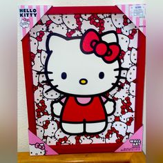 Hello Kitty Wall Art 3d Brand New 12x15 Hello Kitty Wall Painting, Prints For Walls Hello Kitty, Hello Kitty Wall Decor, Hello Kitty Wall Stickers, Hello Kitty Bedroom Decor Wall Art, Hello Kitty Strawberry Wall Hook, Hello Kitty Wall Art, Wall Decor Men, Halloween Wood Signs