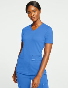 Scrubs Medical, Ponte Fabric, Caribbean Blue, Medical Uniforms, Medical Scrubs