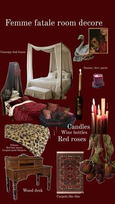 an image of a bedroom with candles and furniture