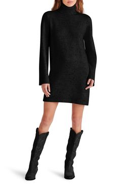 The Abbie turtle neck sweater dress is rendered in a cozy knit-blend for a wardrobe essential that can be dressed up or down. 33 2/3" length (size Small) Turtle neck collar Long sleeves 55% acrylic, 26% polyester, 19% nylon Hand wash, dry flat Imported Turtle Neck Sweater Dress, Turtle Neck Collar, Small Turtle, Concert Looks, Turtleneck Sweater Dress, Turtle Neck Sweater, Preppy Look, Kids Outerwear, Sweaters And Leggings