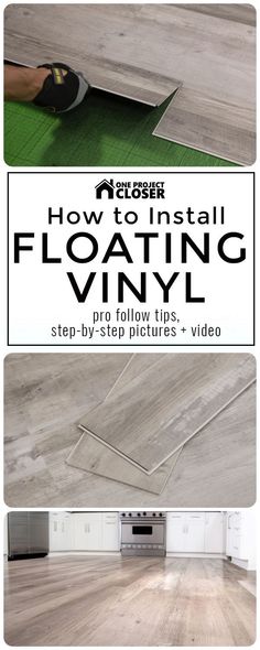 how to install floating vinyl flooring with step by step pictures - video and instructions