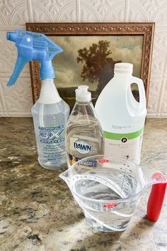 the kitchen counter is clean and ready to be used as a dishwasher detergent