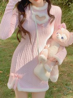 Cutesy Pink Aesthetic Outfits, Pink Soft Clothes, Pink Cottagecore Outfits, Pink Soft Outfit, Japanese Cute Outfits, Cute Pink Outfits Aesthetic, Pink Clothes Outfits, Pink Clothes Aesthetic, Pink Kawaii Dress