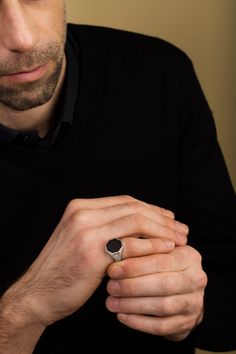 Rampant Lion Man Silver Ring - Classic Elegant design for men appearance with black enamel filling at face. ~ Customization included in price, to write your own text / name on lower and upper ribbons of ring. ✪ Classic Elegant ring design for men appearance with black enamel filling at face. ☛ Ring size as preferred, as it is custom created for you in our workshop. (select your ideal one in drop down menu) ☛ Custom design inside ring with your own personalized logo / pattern / symbol is possible Classic Black Enamel Ring, Black Enamel Ring With Polished Finish For Formal Occasions, Formal Black Enamel Ring With Polished Finish, Black Signet Ring With Polished Finish, Black Minimalist Signet Ring For Formal Events, Black Minimalist Signet Ring For Formal Occasions, Modern Black Enamel Ring For Gift, Black Minimalist Formal Signet Ring, Modern Black Oval Signet Ring