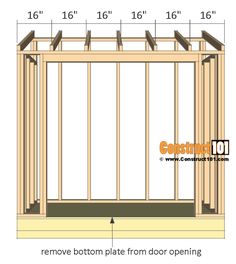 the measurements for an outdoor storage shed, including the door frame and flooring area