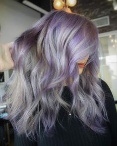 Purple Hair Tips, Deep Purple Hair, Lavender Hair Ombre, White Ombre Hair, Bright Purple Hair, Purple Grey Hair, Short Purple Hair, Brown Ombre Hair Color, Pastel Purple Hair