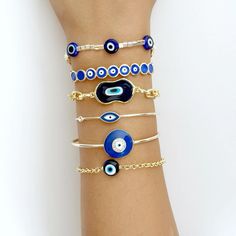 #evileye #evileyebracelet #evileyes #evileyejewelry #chainbracelet #goldbracelet #muranoevileye #muranojewelry #cuffbracelet #christmasgift #giftforher Blue Evil Eye Bracelet, Murano Jewelry, Protective Charms, Eye Fashion, Evil Eye Beads, Turkish Eye, Gold Cuff Bracelet, Greek Evil Eye, Evil Eyes