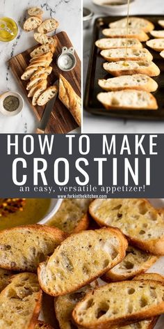 how to make crostini in an easy, veggie appetizer