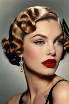 Old Fashioned Makeup Looks, Old Hollywood Updo, Old Hollywood Makeup Look, Old Hollywood Outfits, Great Gatsby Makeup, Gatsby Makeup, Trendy Festival Outfits, 1920s Hair