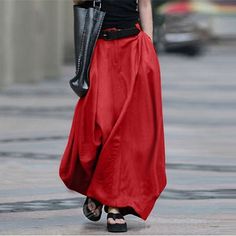 Season:Autumn / Fall,Winter; Fabric:Polyester; Dress Length:Maxi; Gender:Women's; Style:Fashion,Casual; Occasion:Going out,Daily,Street,Vacation; Fit Type:Regular Fit; Waistline:High Waist; Pattern:Solid Colored; Design:Pocket; Pants Type:Long Skirt,Swing,A Line,Skirt; Front page:FF; Listing Date:10/13/2023; Hips:; Length:; Waist: Casual Red Maxi Skirt For Fall, Casual Red Non-stretch Maxi Skirt, Casual Non-stretch Red Maxi Skirt, Red High Waist Maxi Skirt, Dark Grey Skirt, Elastic Waistband Skirt, Work Skirts, Long Maxi Skirts, Plus Size Maxi