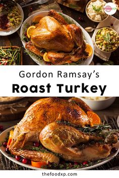 gordon ramsay's roast turkey recipe on a table