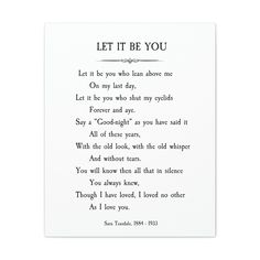 a card with the words let it be you written in black ink on white paper