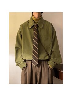 Café integral Casual Collar  Poliéster   Embellished Mens Clothing Styles Aesthetic Vintage, Soft Academia Aesthetic Outfits Men, Brown And Green Outfits Men, Men Coffee, Color Cafe, Japanese Streetwear, Twill Shirt, Pocket Shirt, Men Shirt Style