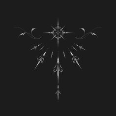 an artistic snowflake on a black background