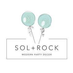 two balloons with the word sol - rock on them