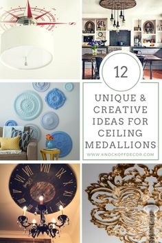 twelve unique and creative ideas for ceiling medallions