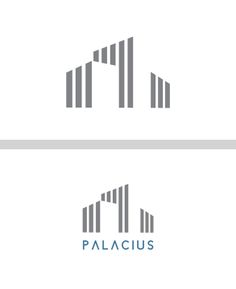 two logos for the company palacus, which has been designed to look like an abstract