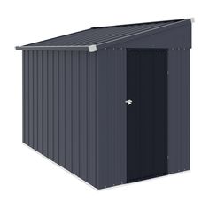 PRICES MAY VARY. [Durable & Sturdy] Our storage shed is equipped with 0.012'' premium thickened galvanized steel for better wind-resistant than other sheds for outdoor. The lean-to shed also features a rust proof, sturdy galvanized steel lockable door to safely protect your personal belongings and no need to buy another lock. [Waterproof sloped roof & 2 Vents] Our outside storage shed features sloped roof design , so you don't have to worry about any damage caused by rain or snow. This sloping s Lean To Shed Against House, Outside Storage Shed, Storing Garden Tools, Gray Patio, Sloped Roof, Backyard Storage Sheds, Shed Garden, Waterproof Patio, Outside Storage