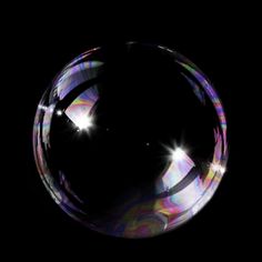 an image of a soap bubble in the dark