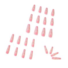 Long Ballet Frosted Pink French Wear Nail Art Finished Nail Patch Nail Patwi Nails Edgy, Pink French, Fashion Nails, Ballet, Nail Art, Pink, How To Wear, Art