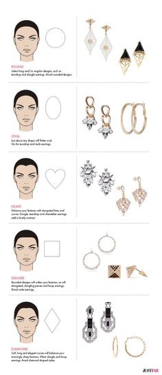 Choose earrings that work best with your face shape. 41 Insanely Helpful Style Charts Every Woman Needs Right Now Fashion Dictionary, Premier Designs Jewelry, Fashion Tips For Women, Face Shape, Round Face, Scarfs